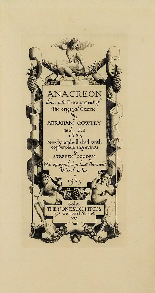 「Anacreon done into English out the original Greek」