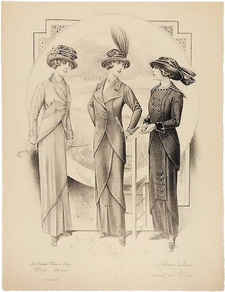 ファッションプレート「Les Grandes Modes de Paris Supplement No.147 Pl.1761」