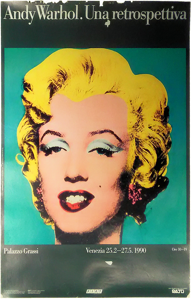 ポスター「Andy Wahol. Una Retrospettiva Palazzo Grassi Venezia 1990 Marilyn Monroe」