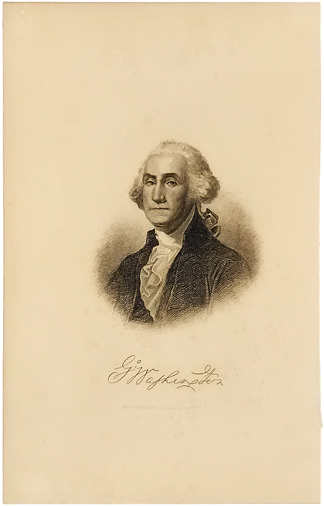 銅版画　肖像画「George Washington（ジョージ・ワシントン）」