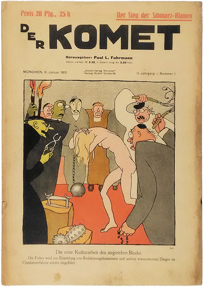 「Der Komet. Der Sieg der Schwarz-Blauen. Nr.1 6 Januar 1912」