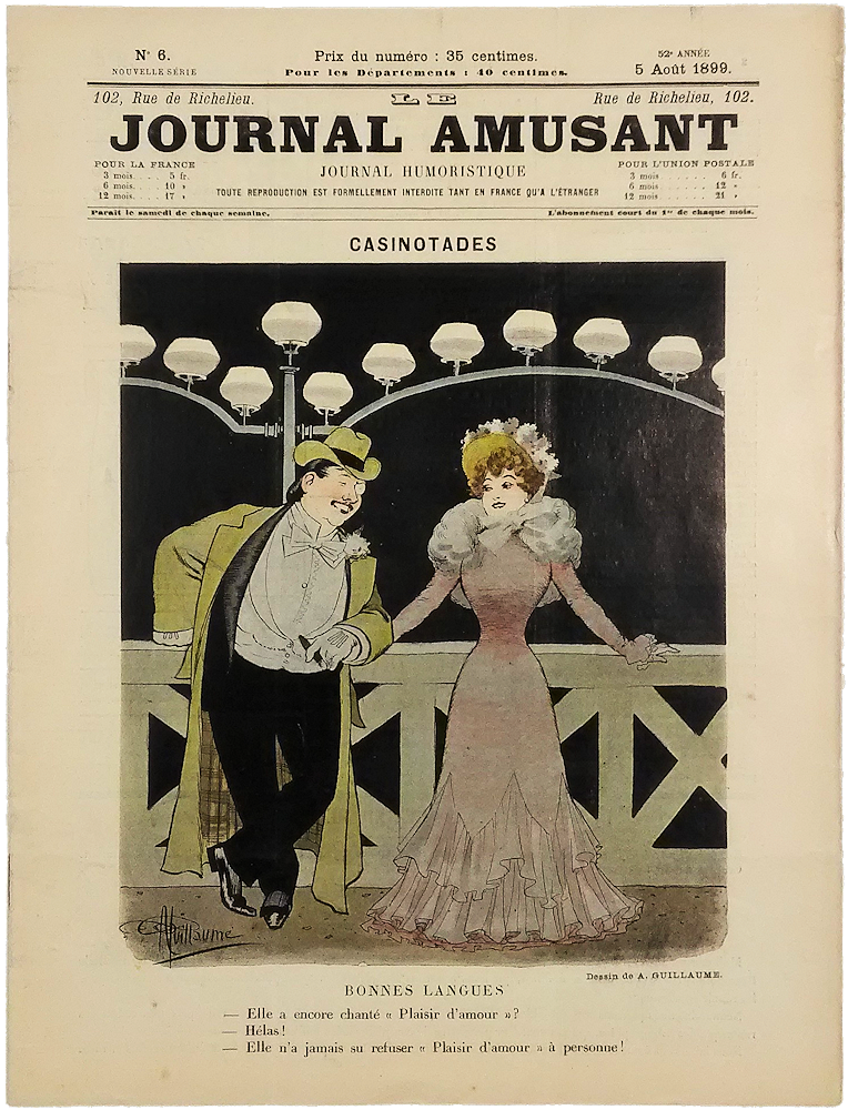 「Le Journal Amusant No.6 5 Aout 1899. Casinotades」