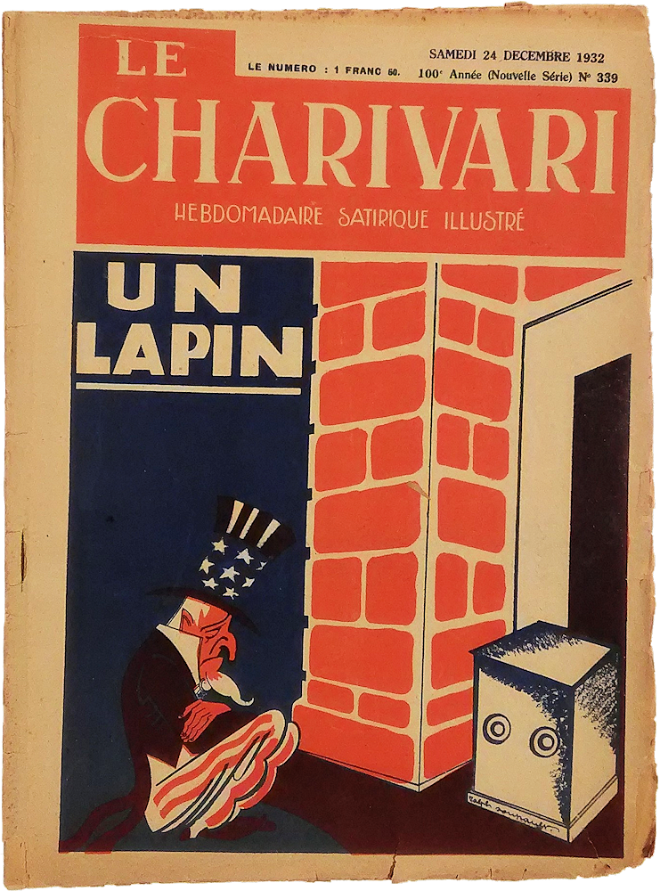 「Le Charivari. Hebdomadaire Satirique Illustre. No.339. 24 Decembre 1932. Un Lapin」