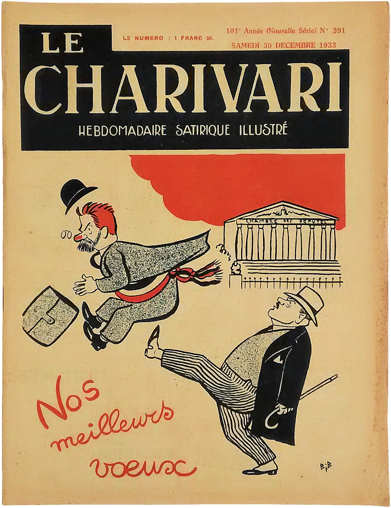「Le Charivari. Hebdomadaire Satirique Illustre. No.391. 30 Decembre 1933. Nos Meilleurs Voeuoc」