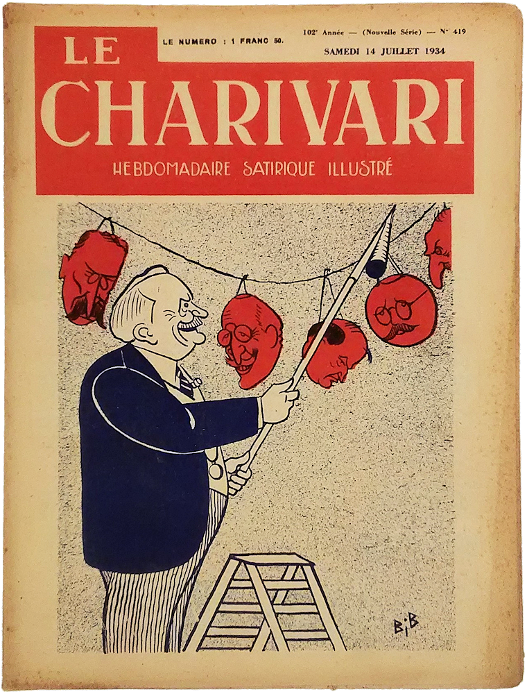 「Le Charivari. Hebdomadaire Satirique Illustre. No.419. 14 Juillet 1934」