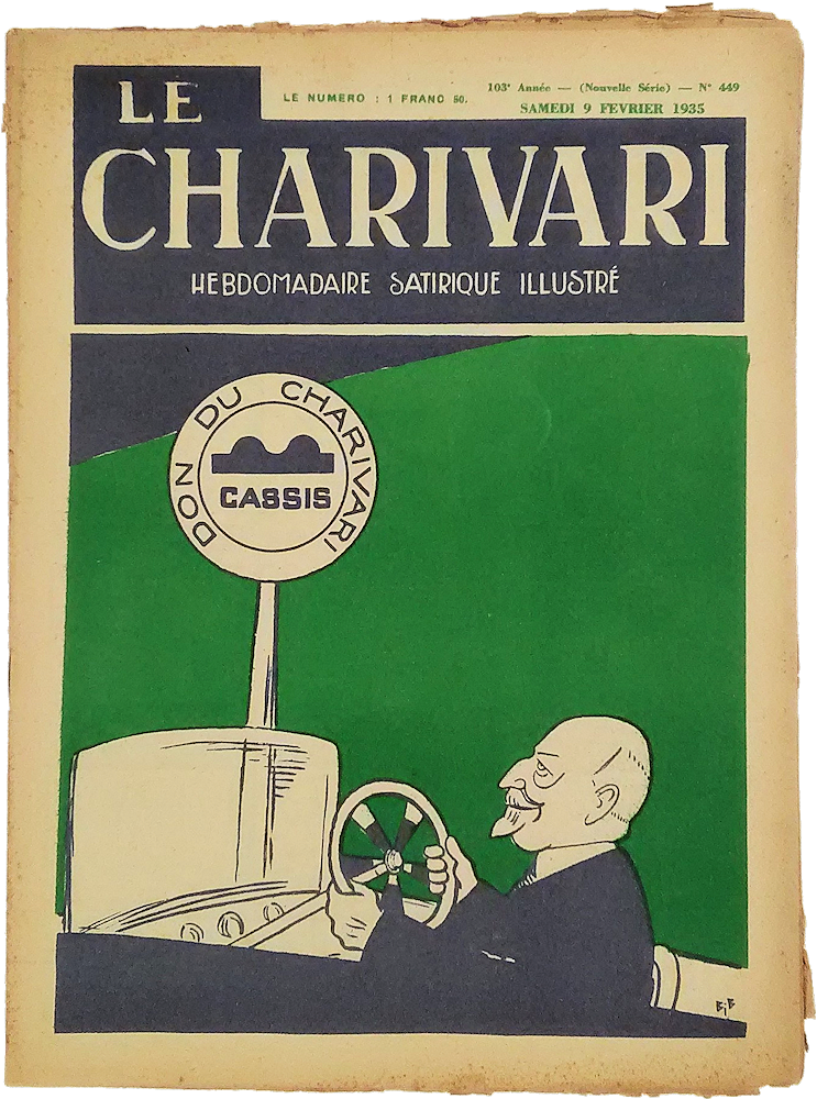 「Le Charivari. Hebdomadaire Satirique Illustre. No.449. 9 Fevrier 1935. Don du Charivari」