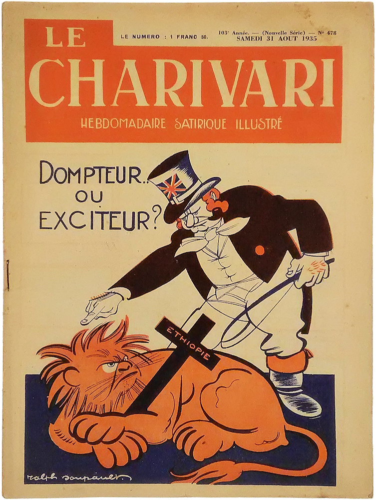 「Le Charivari. Hebdomadaire Satirique Illustre. No.478. 31 Aout 1935. Dompteur… Ou Exciteur?」