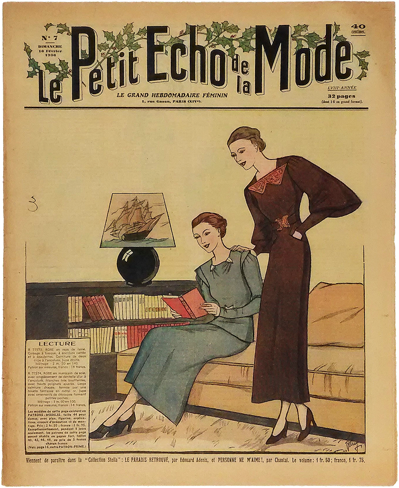 「Le Petit Echo de la Mode. No.7. 16 Fevrier 1936」